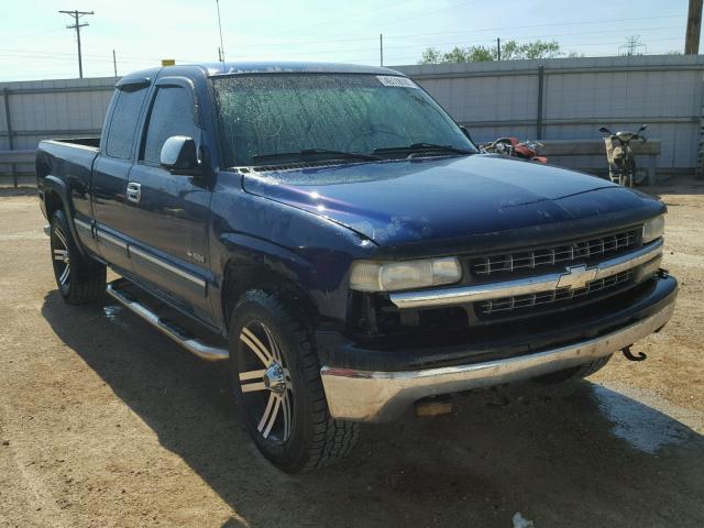 2GCEK19TX21127123 - 2002 CHEVROLET SILVERADO BLUE photo 1