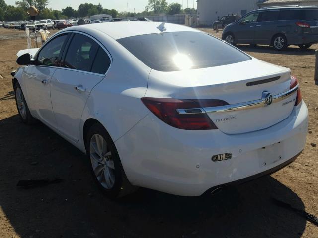 2G4GN5EX0E9218631 - 2014 BUICK REGAL PREM WHITE photo 3