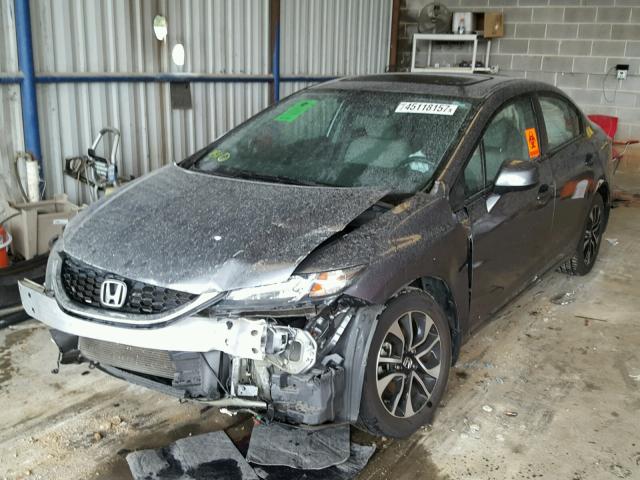 19XFB2F94DE033232 - 2013 HONDA CIVIC EXL GRAY photo 2