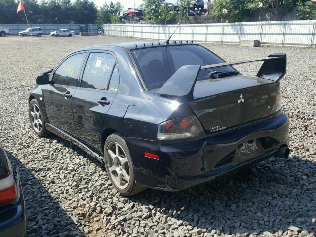 JA3AH86C66U060927 - 2006 MITSUBISHI LANCER EVO BLACK photo 3