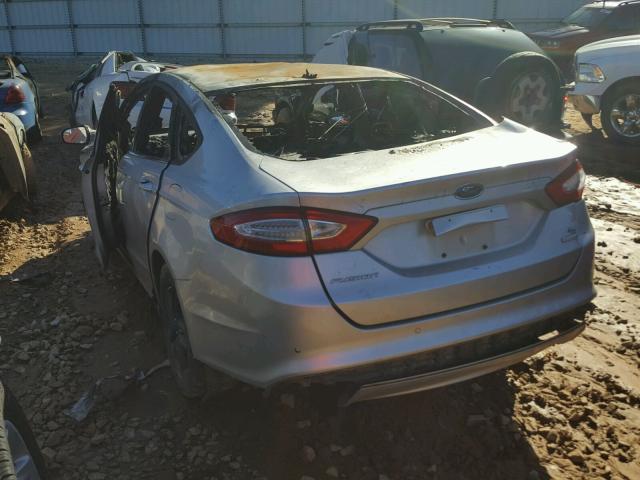 3FA6P0HR0DR130817 - 2013 FORD FUSION SE SILVER photo 3