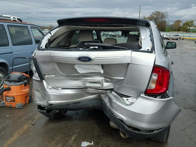 2FMDK3GCXBBA03756 - 2011 FORD EDGE SE SILVER photo 9