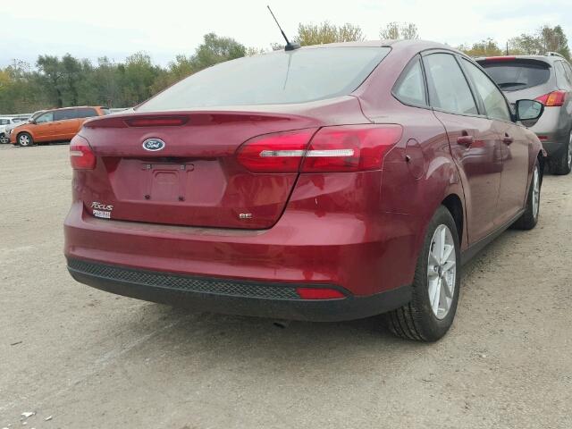 1FADP3F20HL276394 - 2017 FORD FOCUS SE RED photo 4