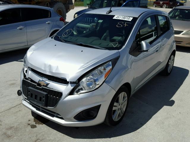 KL8CD6S92DC593275 - 2013 CHEVROLET SPARK 1LT SILVER photo 2