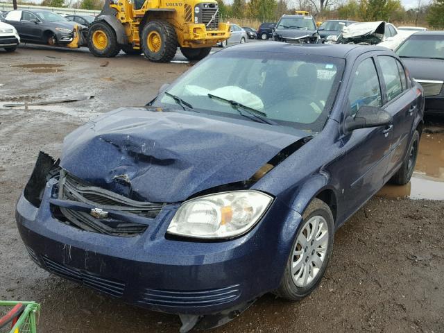 1G1AS58H497228702 - 2009 CHEVROLET COBALT BLUE photo 2