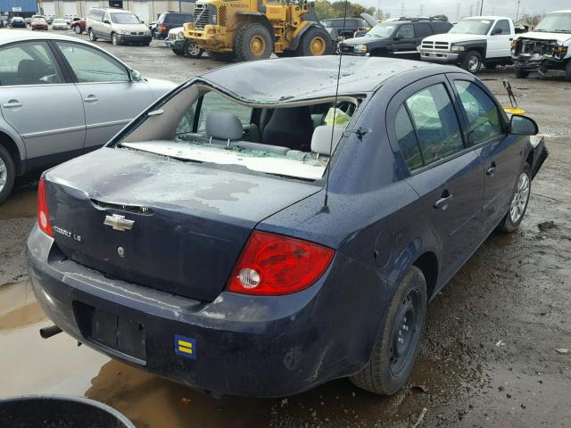 1G1AS58H497228702 - 2009 CHEVROLET COBALT BLUE photo 4