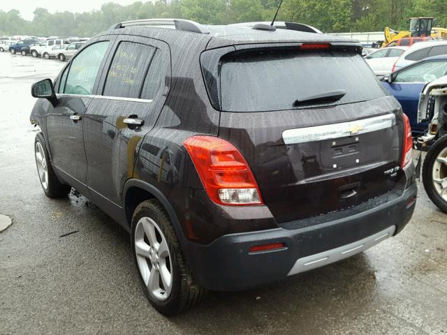 KL7CJTSB5FB222408 - 2015 CHEVROLET TRAX LTZ BROWN photo 3