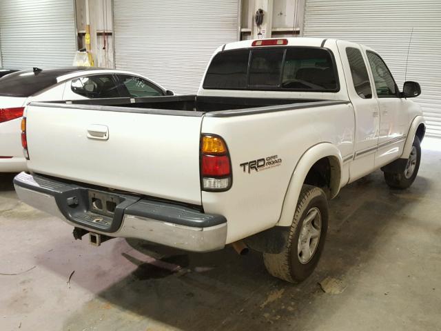 5TBRT38142S275716 - 2002 TOYOTA TUNDRA WHITE photo 4