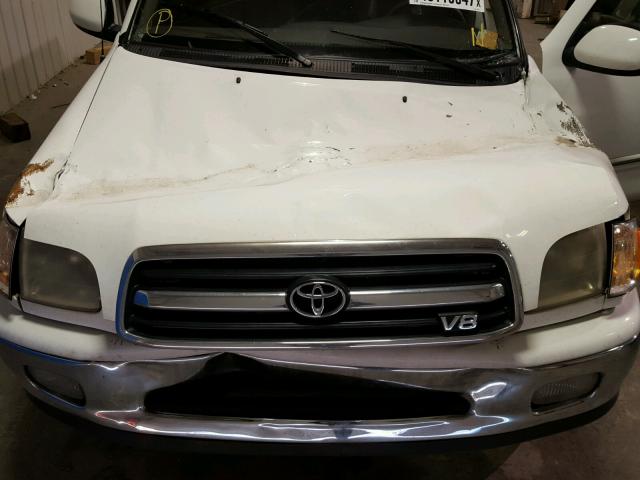 5TBRT38142S275716 - 2002 TOYOTA TUNDRA WHITE photo 7