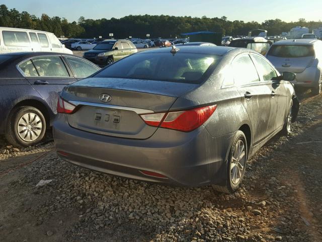 5NPEB4AC2DH663322 - 2013 HYUNDAI SONATA GRAY photo 4