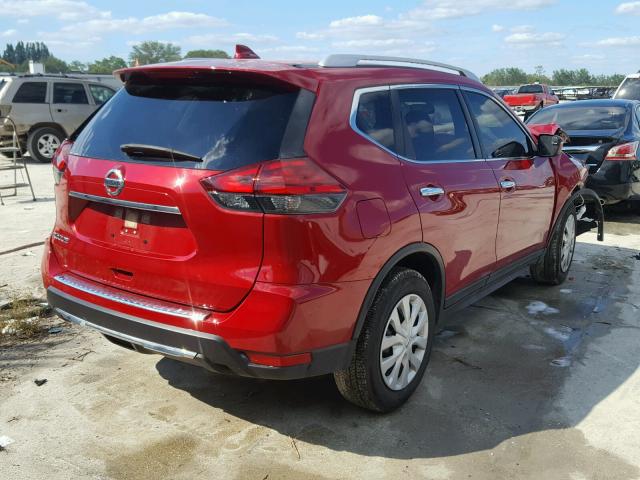 JN8AT2MT4HW380257 - 2017 NISSAN ROGUE S RED photo 4