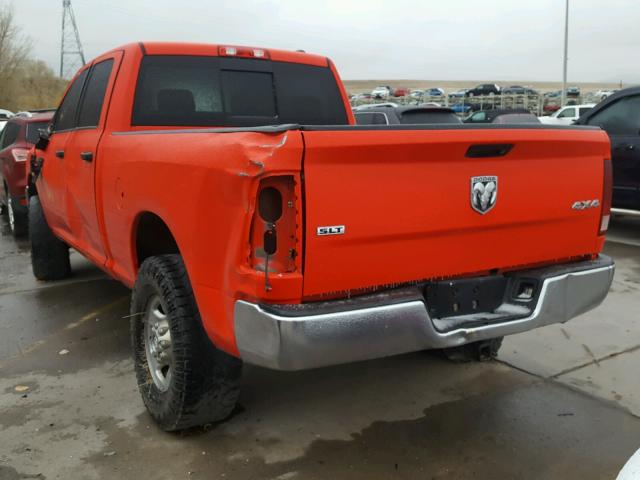 3D7UT2CL1AG161566 - 2010 DODGE RAM 2500 RED photo 3