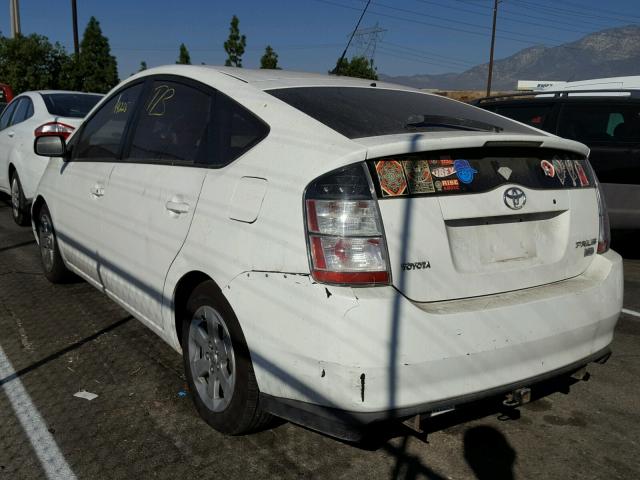 JTDKB20U340007242 - 2004 TOYOTA PRIUS WHITE photo 3