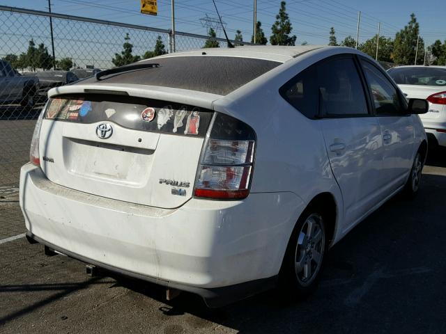 JTDKB20U340007242 - 2004 TOYOTA PRIUS WHITE photo 4