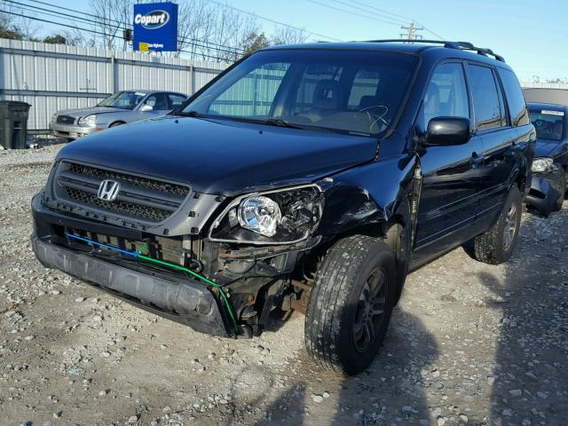 2HKYF18584H545119 - 2004 HONDA PILOT EXL BLACK photo 2