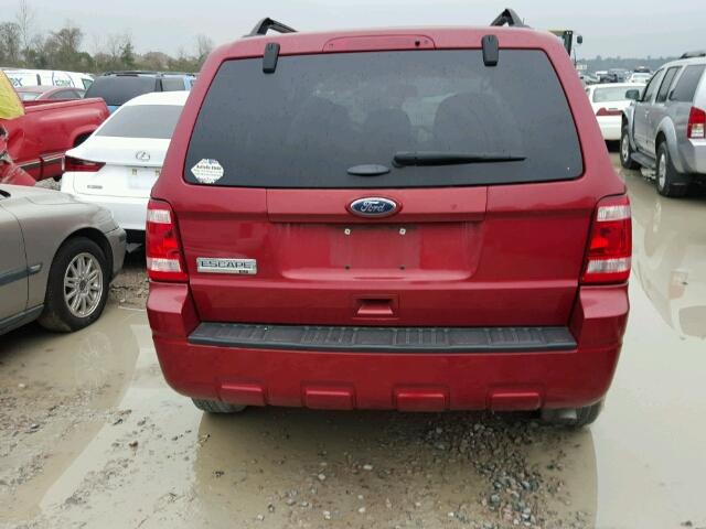 1FMCU0D76CKC41073 - 2012 FORD ESCAPE RED photo 10