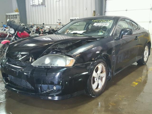 KMHHM65D06U203621 - 2006 HYUNDAI TIBURON GS BLACK photo 2