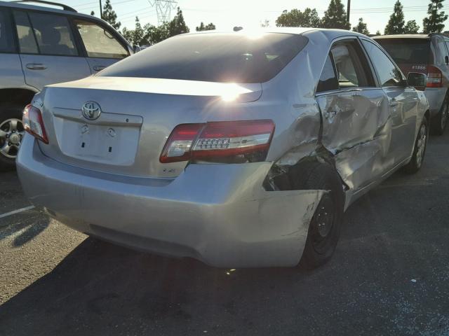 4T4BF3EK7BR163468 - 2011 TOYOTA CAMRY BASE SILVER photo 4