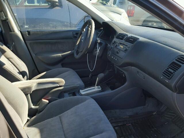 2HGES16654H904947 - 2004 HONDA CIVIC LX GRAY photo 5