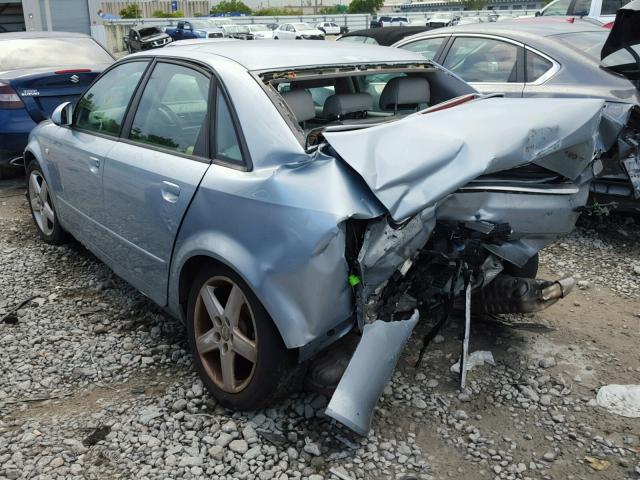 WAUJC68E55A062944 - 2005 AUDI A4 1.8T BLUE photo 3