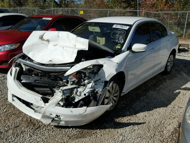 1HGCP2F33BA085923 - 2011 HONDA ACCORD LX WHITE photo 2