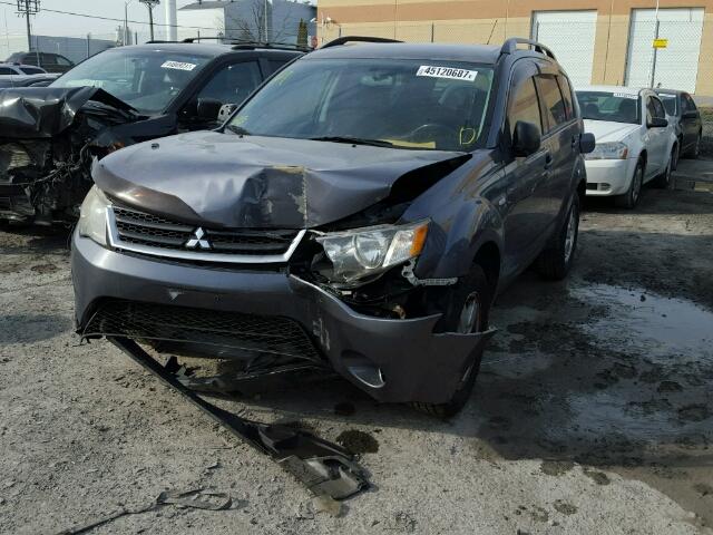 JA4MT31X37Z603739 - 2007 MITSUBISHI OUTLANDER GRAY photo 2