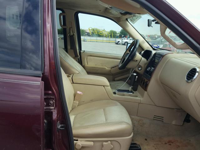 1FMEU64E26UB44200 - 2006 FORD EXPLORER E BURGUNDY photo 5