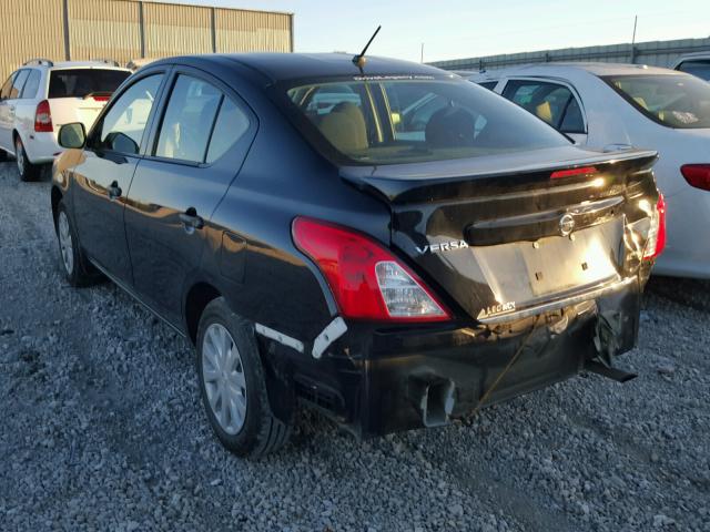 3N1CN7AP2FL879048 - 2015 NISSAN VERSA S BLACK photo 3