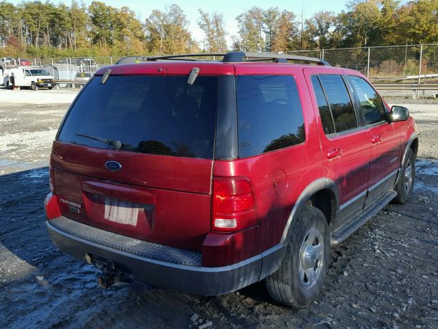 1FMDU74K22ZC57360 - 2002 FORD EXPLORER E RED photo 4