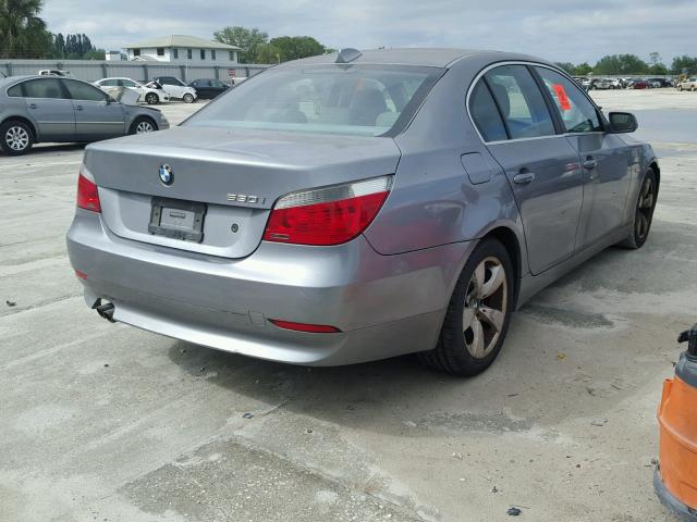 WBANA73515CR57078 - 2005 BMW 530 I SILVER photo 4