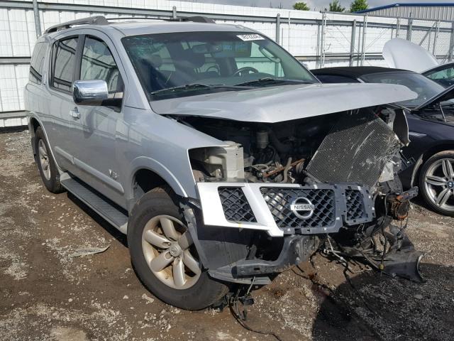 5N1AA08D58N633421 - 2008 NISSAN ARMADA SE SILVER photo 1