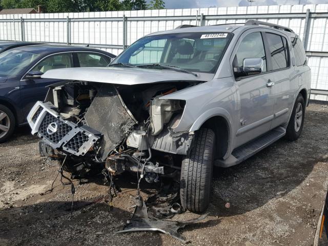 5N1AA08D58N633421 - 2008 NISSAN ARMADA SE SILVER photo 2