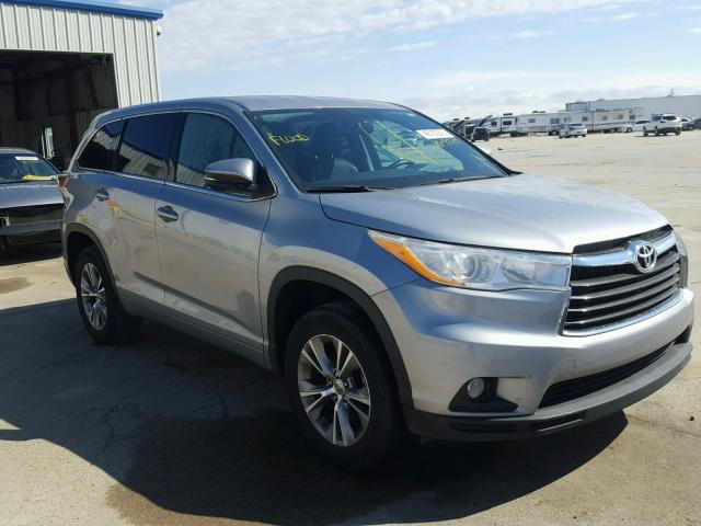 5TDZKRFH7ES032600 - 2014 TOYOTA HIGHLANDER SILVER photo 1