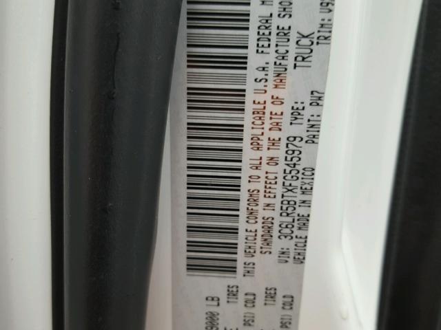 3C6LR5BTXFG545979 - 2015 RAM 2500 SLT WHITE photo 10