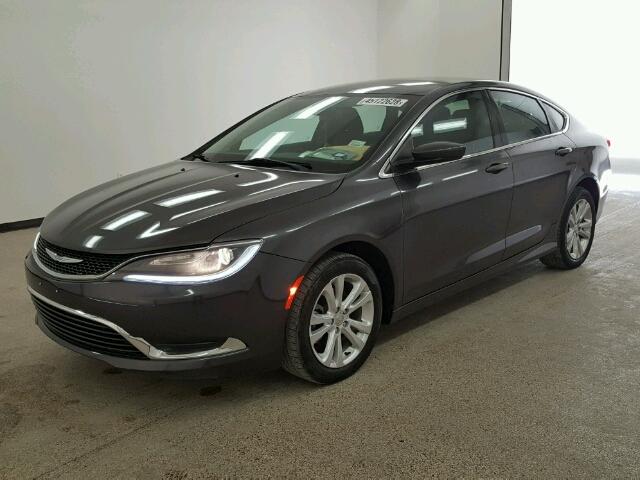 1C3CCCAB5FN598527 - 2015 CHRYSLER 200 LIMITE GRAY photo 2