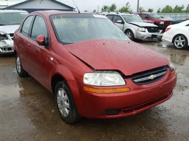 KL1TD526X5B325130 - 2005 CHEVROLET AVEO BASE Czerwony zdjęcie 1