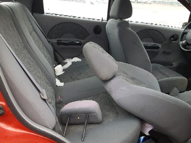 KL1TD526X5B325130 - 2005 CHEVROLET AVEO BASE Czerwony zdjęcie 6