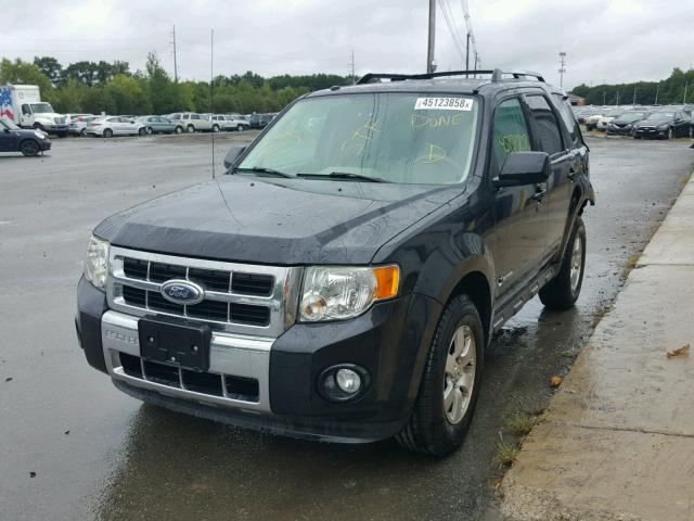 1FMCU49379KA81386 - 2009 FORD ESCAPE HYB BLACK photo 2