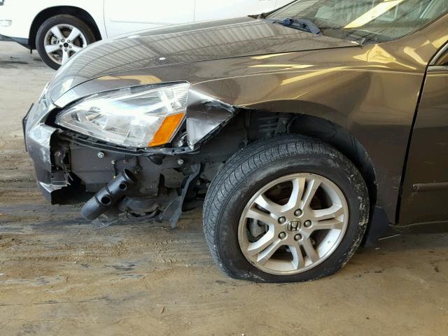 1HGCM55877A005229 - 2007 HONDA ACCORD GRAY photo 9