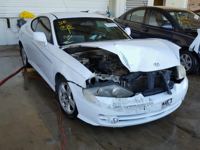 KMHHM65D13U070976 - 2003 HYUNDAI TIBURON WHITE photo 1