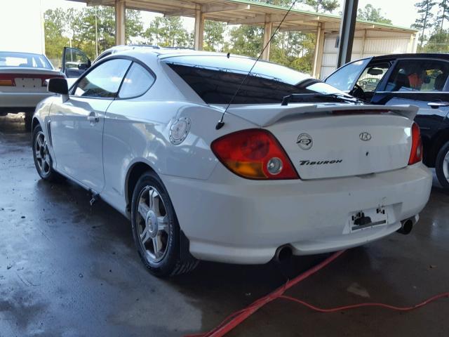 KMHHM65D13U070976 - 2003 HYUNDAI TIBURON WHITE photo 3