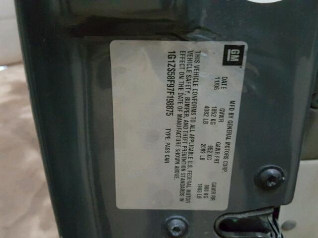 1G1ZS58F97F198875 - 2007 CHEVROLET MALIBU LS ნაცრისფერი ფოტო 10