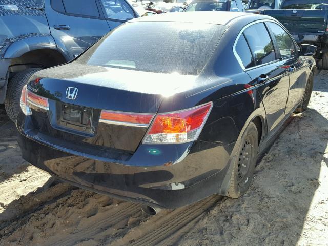 1HGCP2F32CA174285 - 2012 HONDA ACCORD LX BLACK photo 4