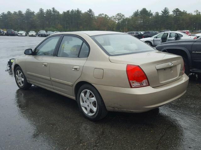 KMHDN46D26U376295 - 2006 HYUNDAI ELANTRA GL BEIGE photo 3