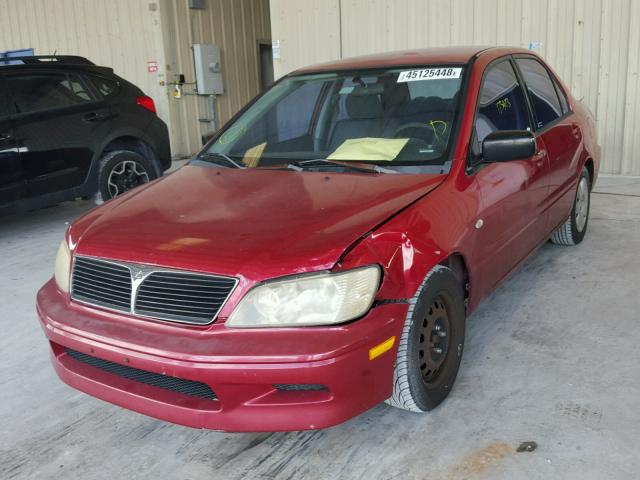 JA3AJ26EX3U072738 - 2003 MITSUBISHI LANCER ES RED photo 2