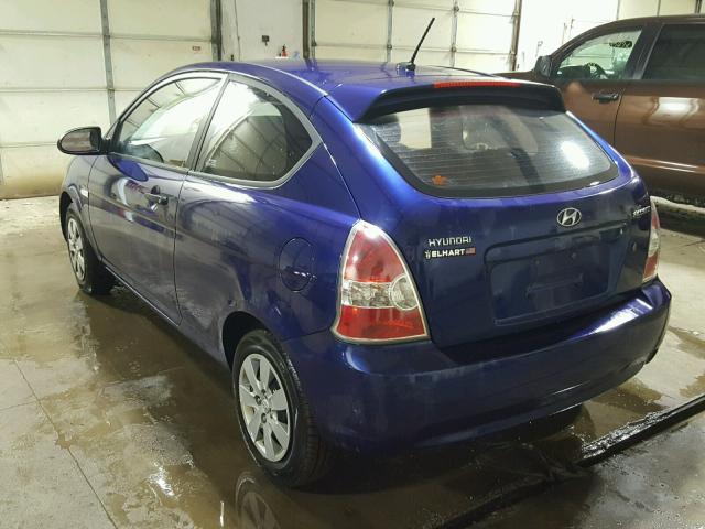 KMHCM36CX9U118420 - 2009 HYUNDAI ACCENT BLUE photo 3