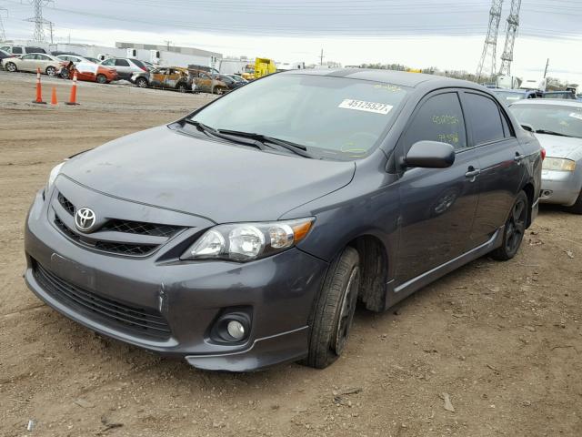 2T1BU4EEXBC710380 - 2011 TOYOTA COROLLA BA CHARCOAL photo 2