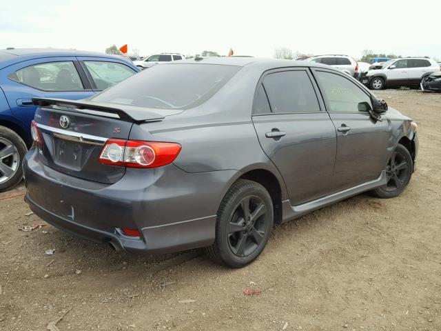 2T1BU4EEXBC710380 - 2011 TOYOTA COROLLA BA CHARCOAL photo 4