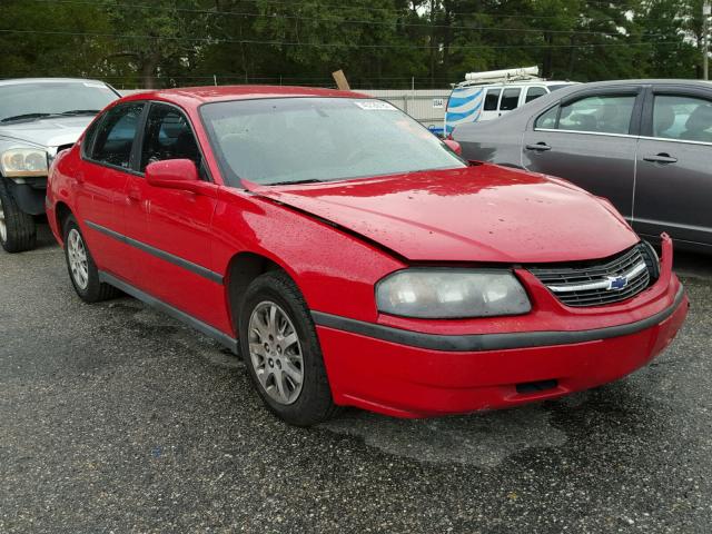 2G1WF52E649325304 - 2004 CHEVROLET IMPALA RED photo 1