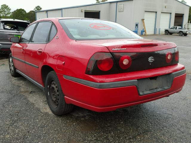 2G1WF52E649325304 - 2004 CHEVROLET IMPALA RED photo 3